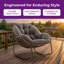 Chaise d'extérieur en acier thermolaqué, chaise d'extérieur en osier-133663535