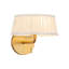 Luminaire mural / pour salle de bain Andrewson en or brossé 7 po avec abat-jour en lin blanc plissé Andrewson-1116106836-1116106839