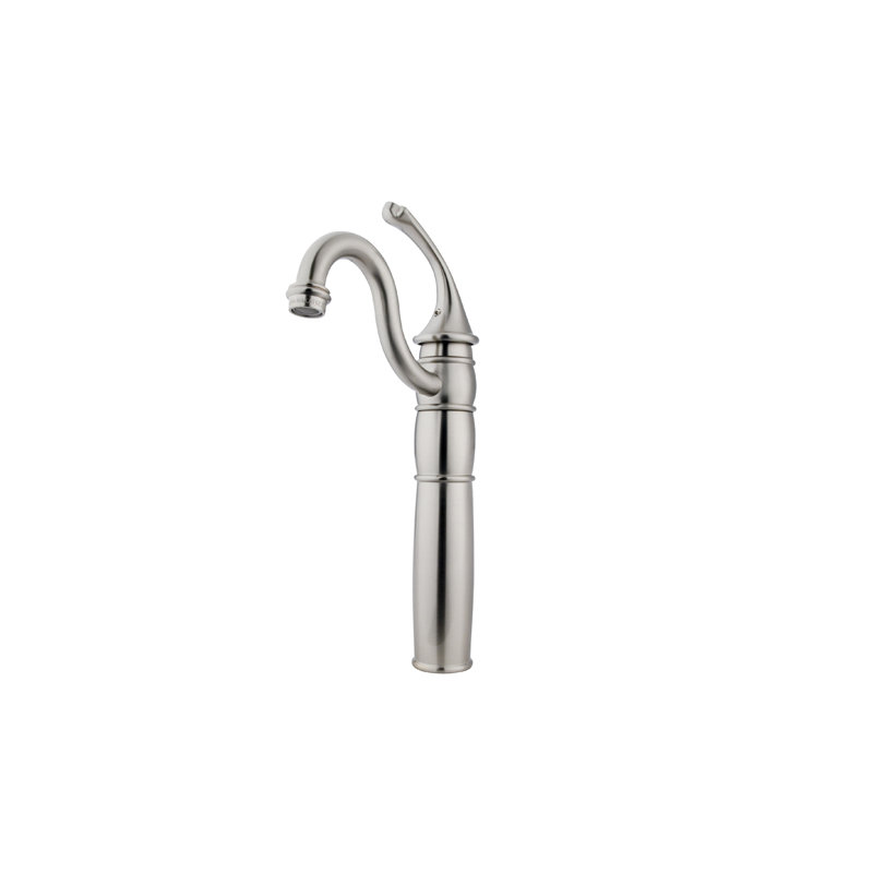 Georgian Vessel Sink Bathroom Faucet, Satin Nickel