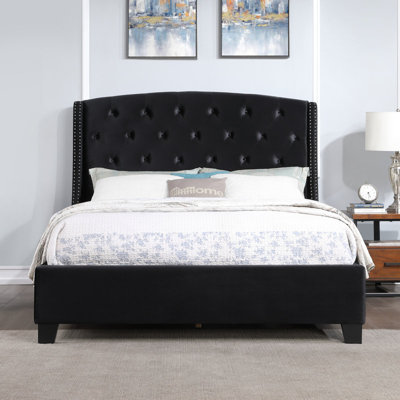 Dorthy Bed, King, Black Velvet