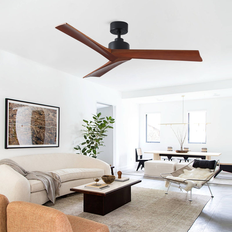 52" black lowe profile ceiling fan without light