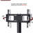 35.4 inch Black Multi-function TV Stand Height Adjustable Bracket Swivel 3-Tier