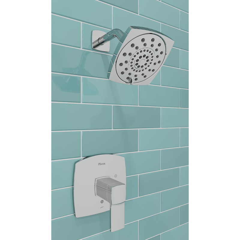 Robinet de baignoire et douche à double fonction Deckard, Chrome poli
