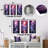 Surrealism Plum Cosmic Cascade - Surrealism Metal Wall Art Living Room Set Of 3-1092425583
