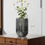Vase moderne en verre gris unique en forme de U