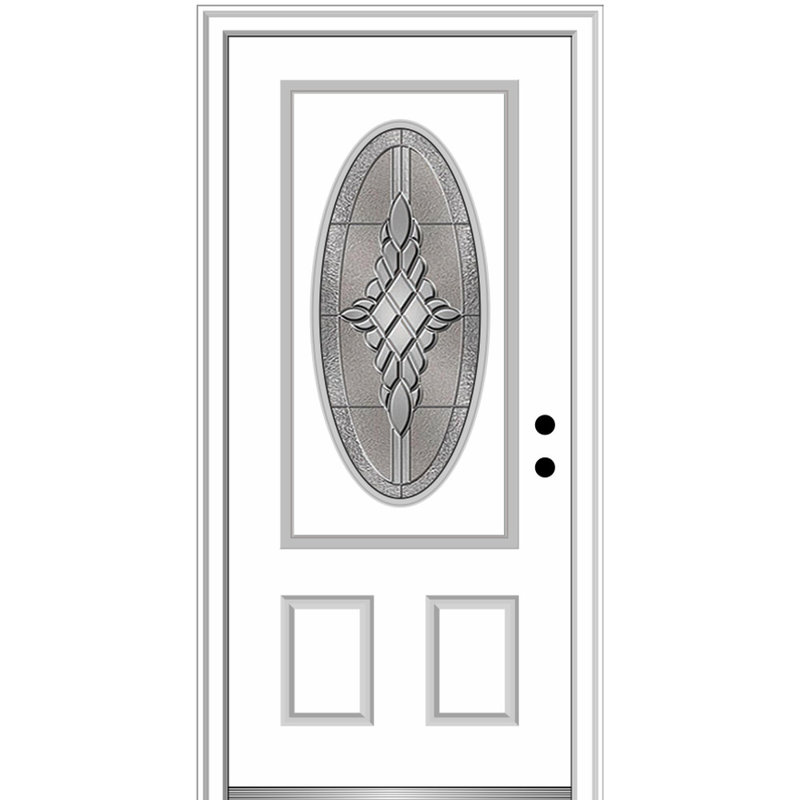 Porte d'entrée avant en fibre de verre Grace, S'ouvre à gauche vers l'intérieur