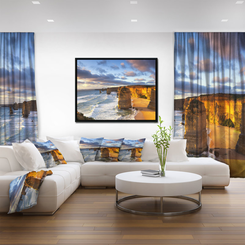 Reproduction de peinture à l'huile sur toile tendue, H 16 po x l 32 po x P 1 po