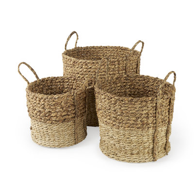 Ensemble de 3 paniers en osier Mehaffey