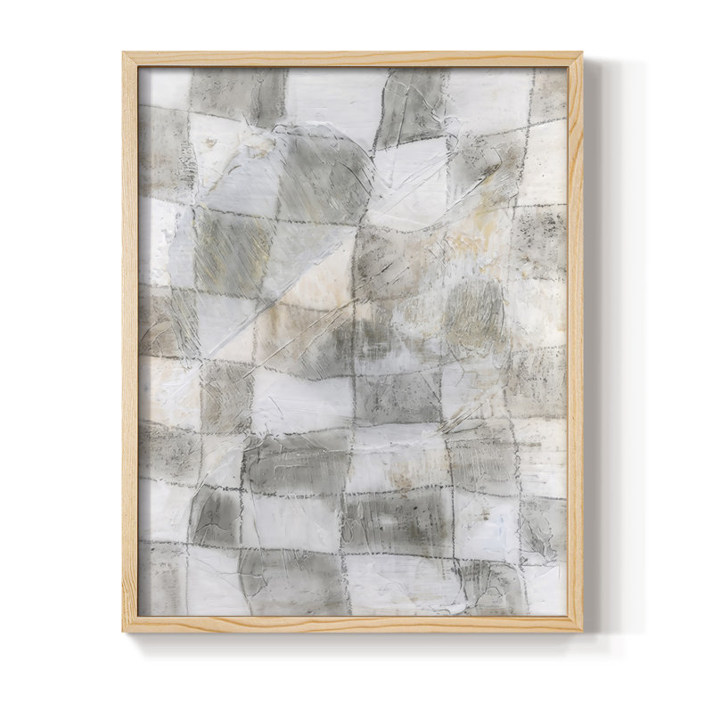 «Rustic Textile I», reproduction encadrée - bois massif, Naturel, H 15 po x l 12 po
