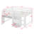Solid Wood Loft Bed Frame With Storage Cabinets, Bookcase And Whiteboard For Graffiti-118155245