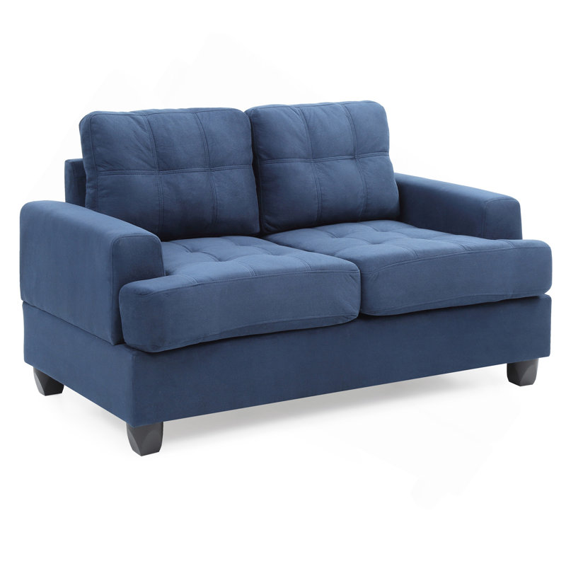 Causeuse chic transitionnelle en bleu marine, Marine
