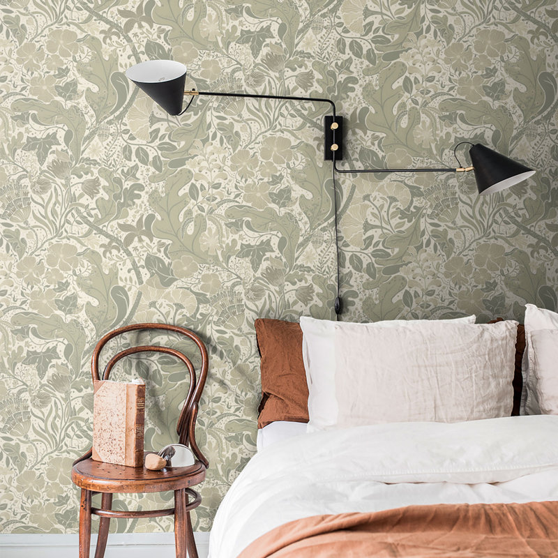Hjarterum 10.05m x 53cm Wallpaper Roll, Cream