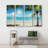 Coastal Beach " Tropical Blue Waters " 4 - Pieces