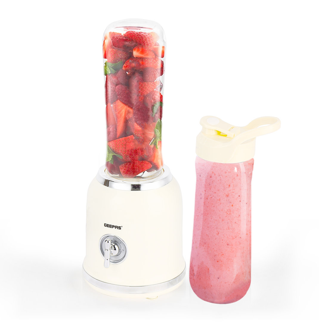 GEEPAS 300W Personal Blender 2 Speed Smoothie Milkshake Maker, 0.6L Tritan Sports Bottles