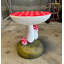Statue de table d'appoint rouge surdimensionnée champignon