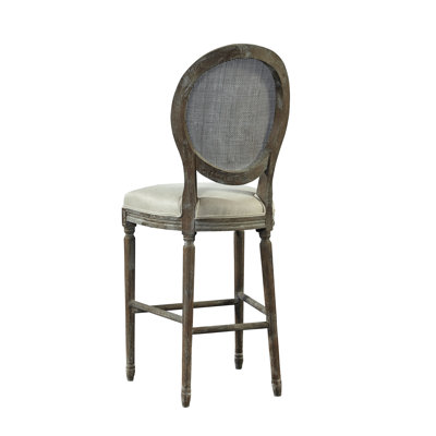Woodside Upholstered Counter Stool with Solid Wood Frame