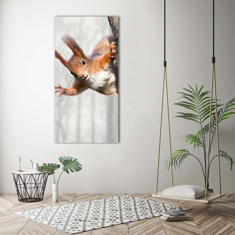 Squirrel On The Tree - Wrapped Canvas Print