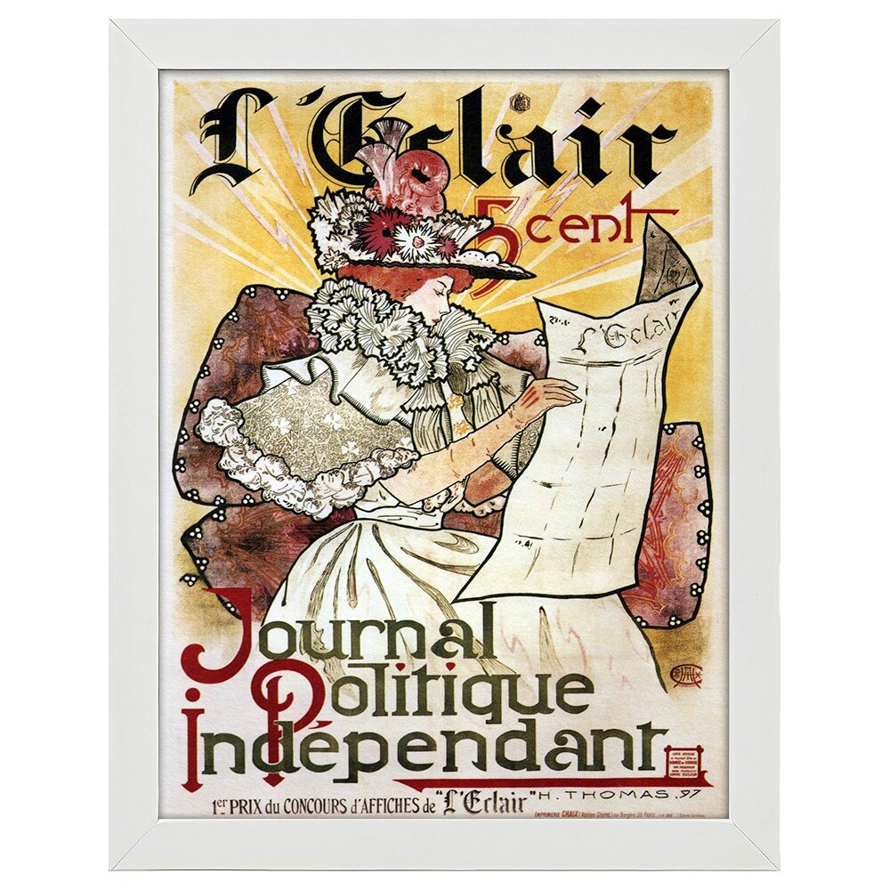 Leinwandbild Vintage Advertising Poster L'eclair