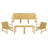 5-Piece Indoor/Outdoor Furniture Set - 3-Seater Sofa ,2 Chairs & 2 Coffee Tables Waterproof PP Material - Easy Assembly Patio Conversation Set-1034410755