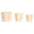 Round Handwoven Corn Rope Baskets with Thin Stripes and Plastic Liner