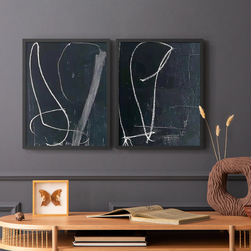Série ABSTRACT DCVII - Reproduction encadrée de qualité supérieure - prête à être accrochée - aucun clou requis - aucun clou requis