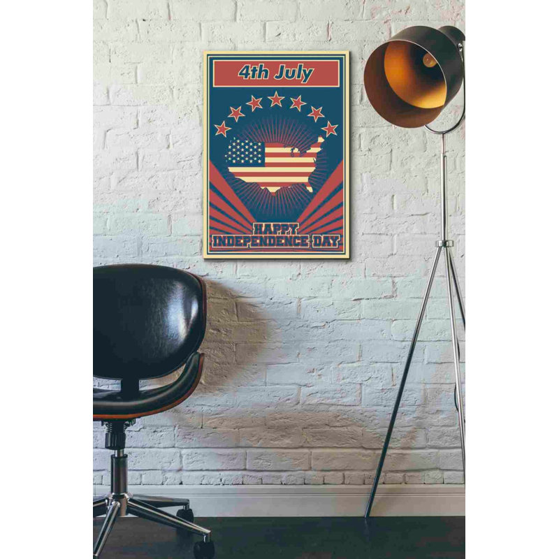 «Independence Day USA», art mural sur toile, H 26 po x l 18 po x P 0,75 po