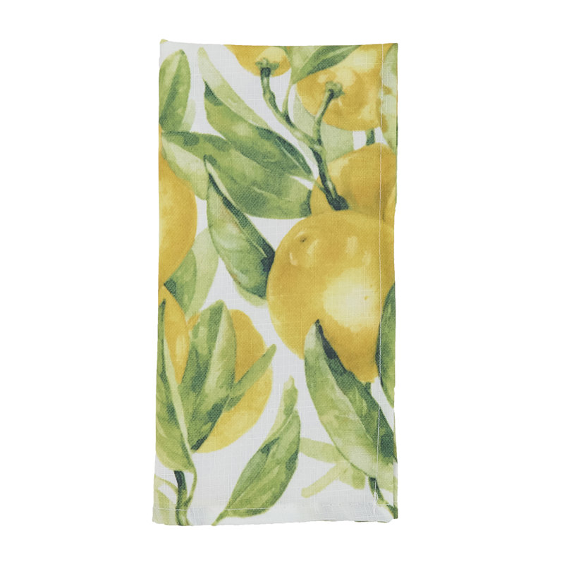 Lemon Printed Cloth Napkins, Set Of 4 , 20" x 20"