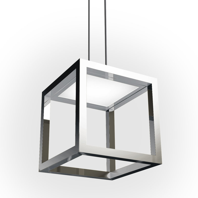 Boxer 1 - Light Single Square Pendant