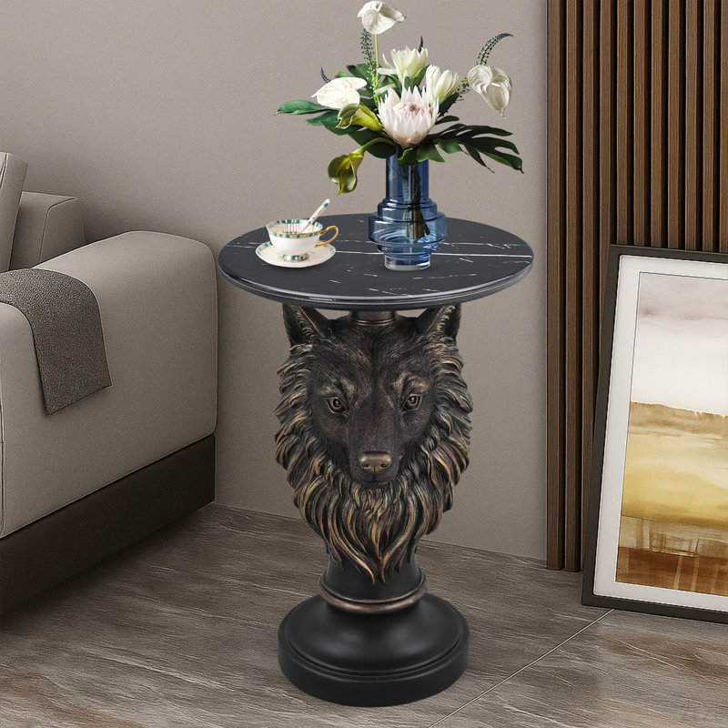 Table d'appoint tête de loup