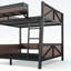 Lit superposé double avec tablettes de rangement, structure en métal de taille simple avec lumière DEL et ports USB pour enfants et adolescents, noir