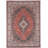 Emanuel Traditional Machine Woven Flatweave Red and Ivory Area Rug with Non Skid Backing-282581407
