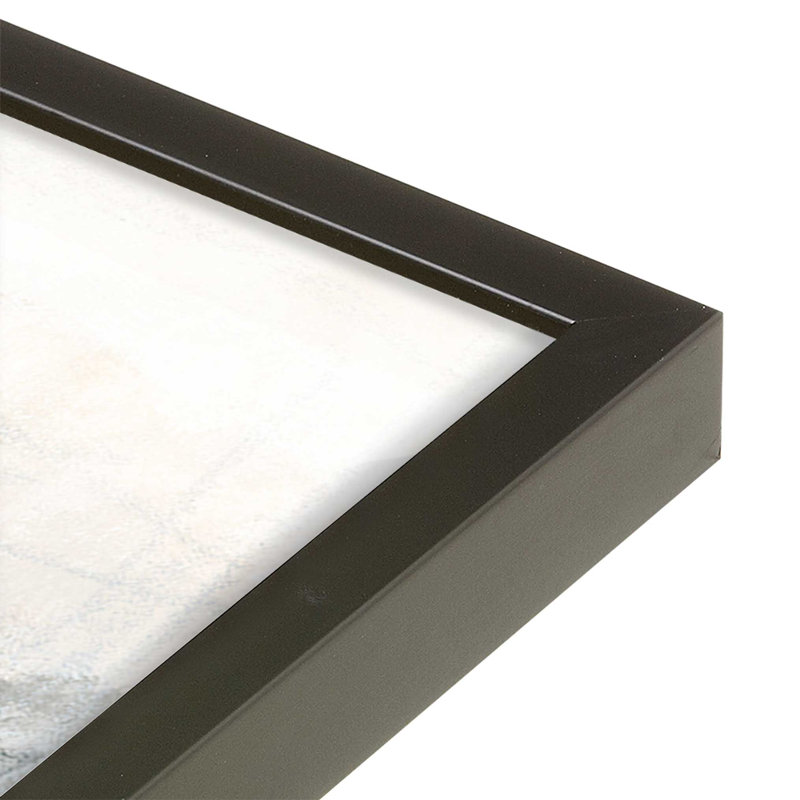 «Soft Lines of Memory II», reproduction sur toile dans un cadre, H 13,5 po x l 13,5 po, Cadre d'angle ouvert noir satiné