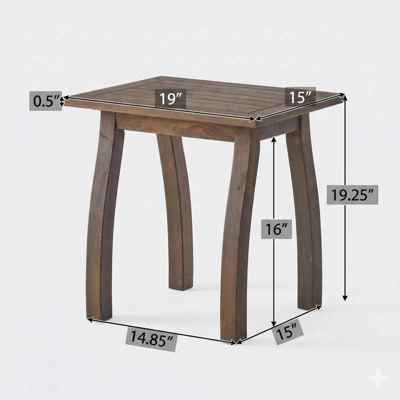 Table de bout., Brun