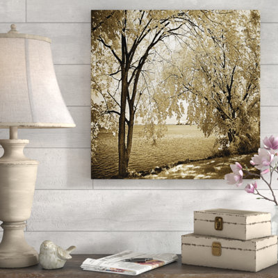 « hopewell shores sépia m ² », reproduction de photo sur toile tendue