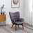 Battistina Velvet Armchair with Ottoman-409367499