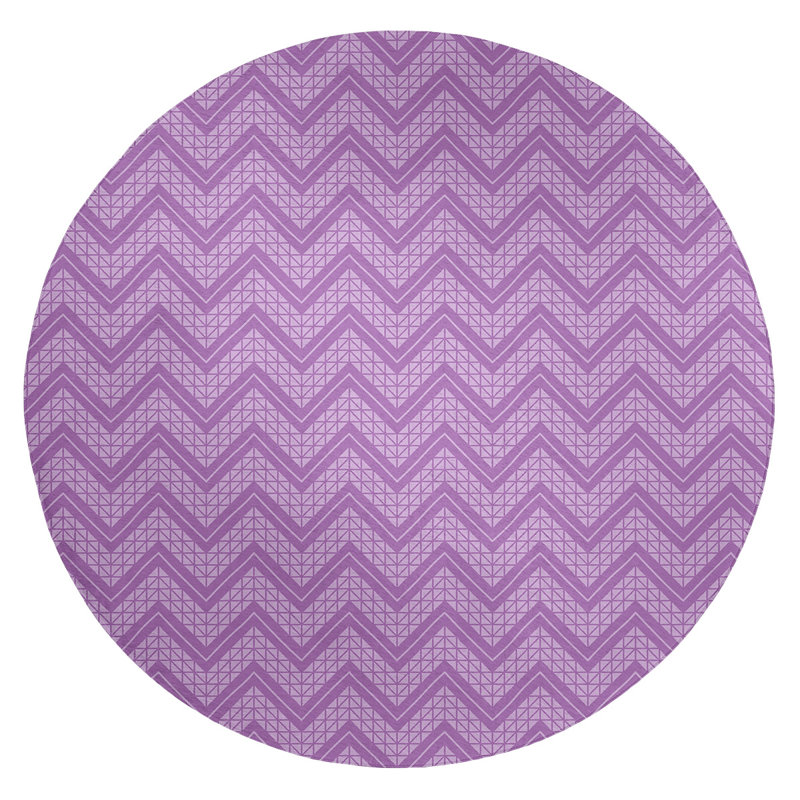 Chenille Chevron Indoor Rug, Round 5'