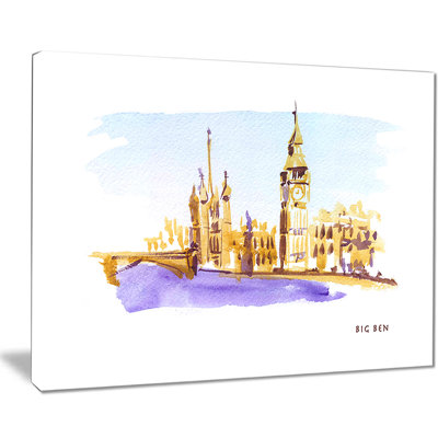 London London Illustration - reproduction sur toile tendue