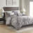 7 Piece Printed Comforter Set Grey