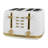 West Bend Timeless 4-Slice Toaster, in White/Gold