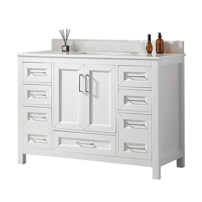 Ensemble de meuble-lavabo simple 48 po Latichia Red Barrel Studio®