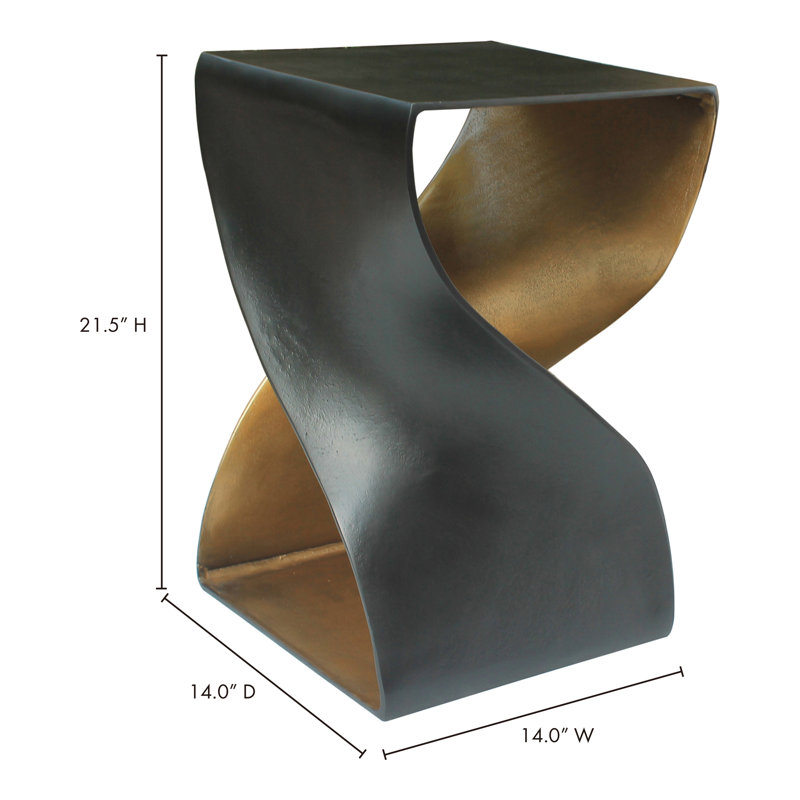 Floor Shelf End Table, Black