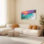 Tableau sur toile tendue représentant un coucher de soleil tropical sur une plage avec des hérons blancs (lot de 1)-561940664