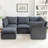 Hepworth Dejohn Corduroy Sectional Sofa With Solid Wood Legs-109010832-109010833