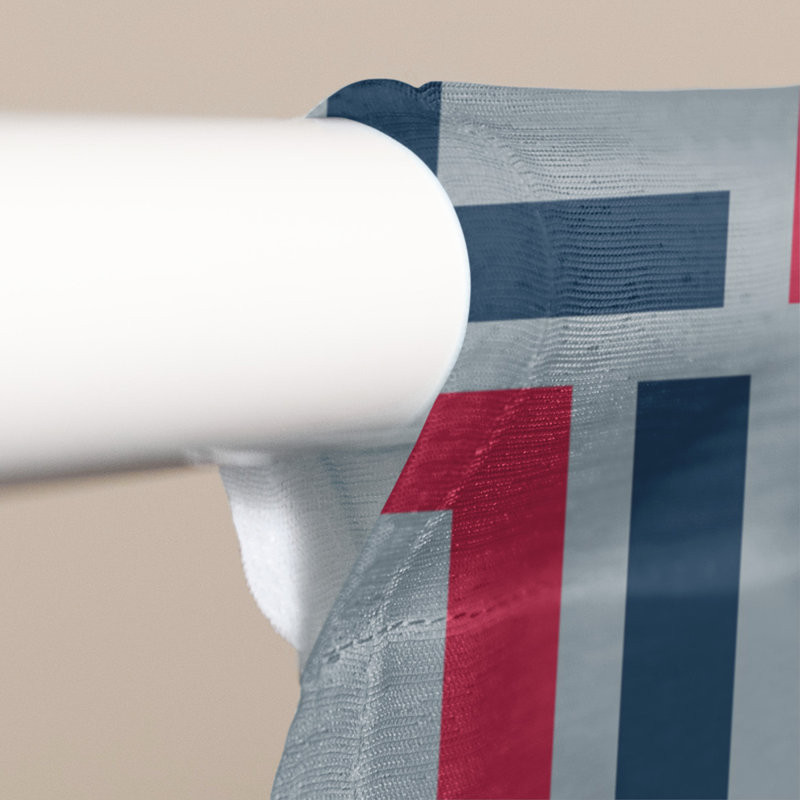 Rideau occultant et isolant avec passe-tringle Luxury, Football nautique de la Nouvelle-Angleterre - bleu