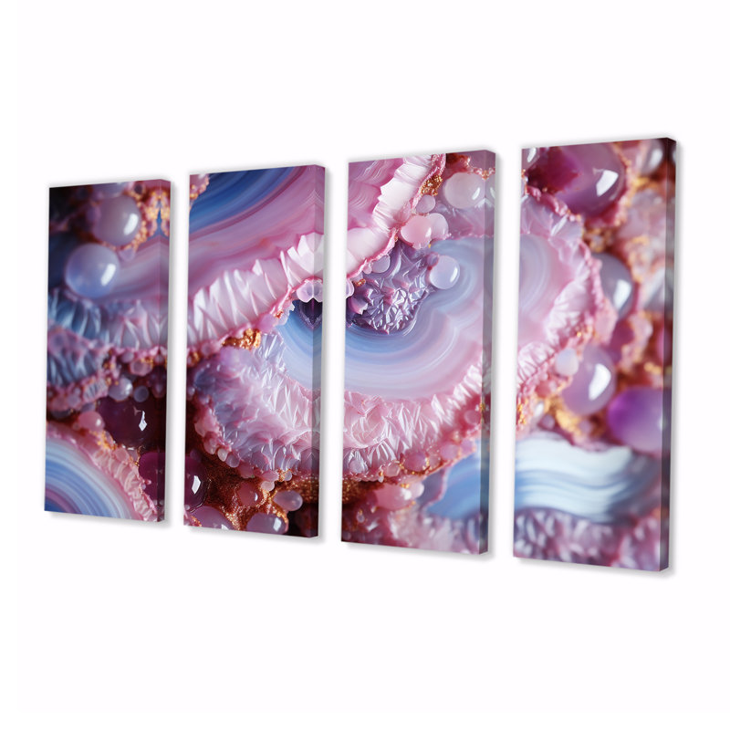 Maximo - Marbre, art mural sur toile, 4 pièces, H 28 po x l 48 po