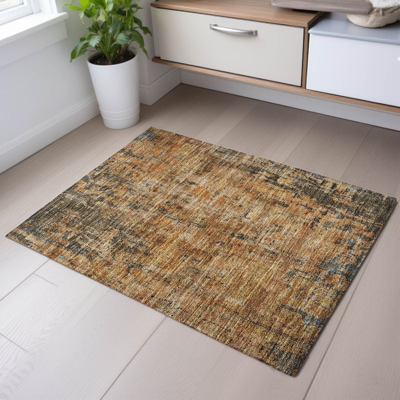 Premium Machine Washable Dominick AMF1203 Abstract Rug, Rectangle 1'8" x 2'6"