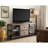 Kemper 2-Drawer TV Stand in Weathered Oak/Antique Silver