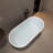 63 in. Freestanding Soaking Solid Surface Bathtub-98606634