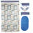 Ileyah Geometric Shower Curtain with Hooks Included