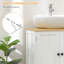 Armoire de salle de bain moderne sous le lavabo, meuble-lavabo mural pour salle de bain, armoire de rangement avec portes doubles et tablette réglable, blanc-125033987